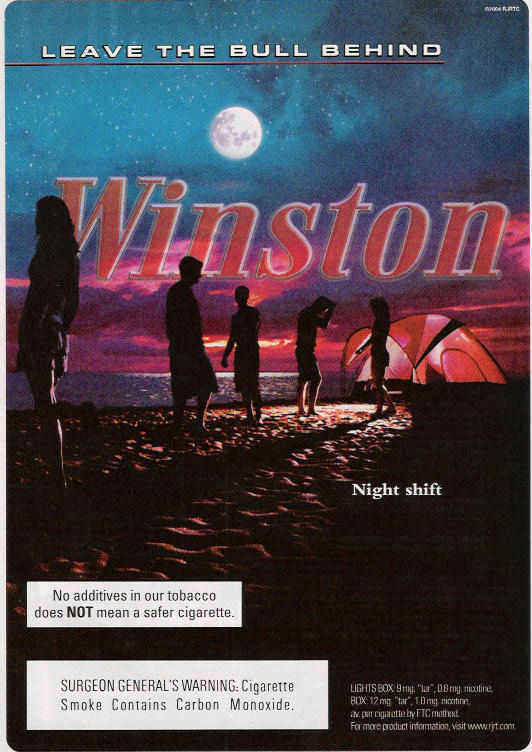 Winston leave the bull behind ad featured on page 10 of the August 30 2004 edition of People magaine