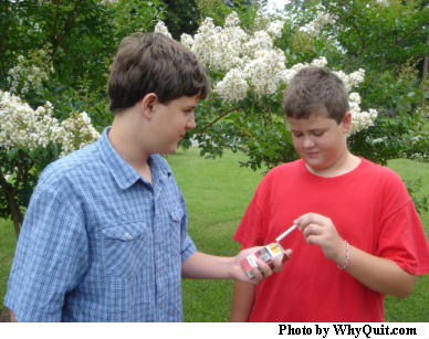 Brothers are not being taught the power of a puff.