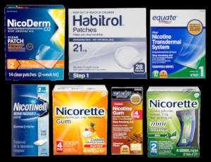 An array of NRT stop smoking products