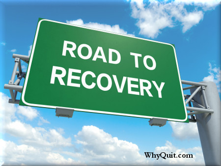Highway sign that reads 'Road to Recovery'