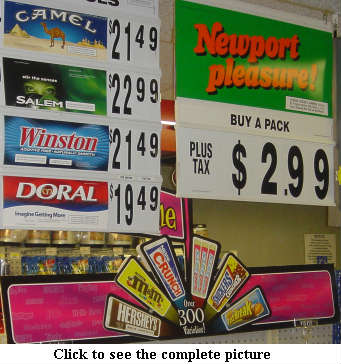 Image showing cigarettes being sold above candy