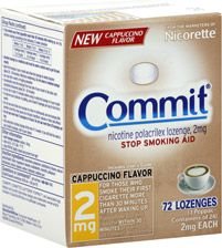 Commit nicotine lozenge - Cappuccino coffee flavored