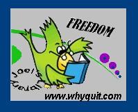 An early Freedom banner mirroring WhyQuit's 3 arms: motivation, education and support