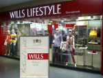 A photo of a Wills Lifestyle store facade in India as contrasted with a pack of Wills cigarettes.