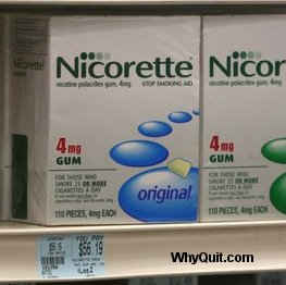 Nicorette nicotine gum. Photo by John R. Polito