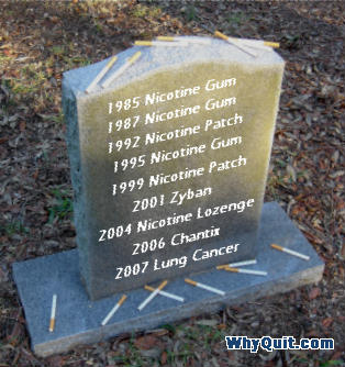 Millions of smokers have believed in the U.S. government's quit smoking advice and have repeatedly used nicotine replacement therapy (NRT) products such as the nicotine patch, gum, lozenge, or bupropion (Zyban and Wellbutrin).  How many periods of cessation confidence do they have left before the ultimate bad news makes quitting to late?