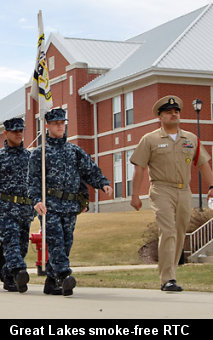 Recruit Training Command Great Lakes, a tobacco free campus.