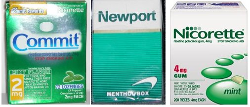 Both Pfizer and GlaxoSmithKline NRT products rely heavily upon menthol.