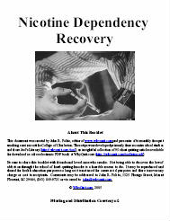 The cover of Nicotine Dependency Recovery