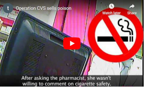 Video screenshot of CVS pharmacy cigarette sales counter