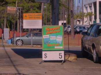 Cigarettes being marketed with a few feet of a South Carolina high school