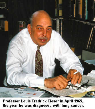 Professor Louis Fieser in 1964, the year he was diagnosed with lung cancer