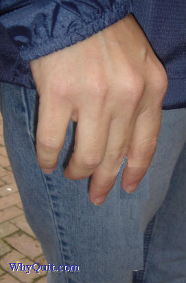 hand without cigarette