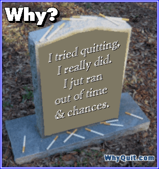 A smoker's tombstone