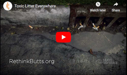 Cigarette butts are toxic