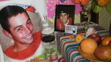 Quentin's altar for Dia de los Muertos 2010