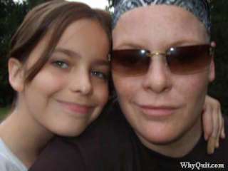 Deborah with her 11 year-old daughter Ariana, after starting chemo-therapy